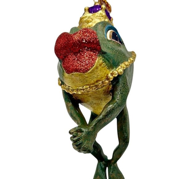 Katherine's Collection Kissing Frog Prince Queen Purple Crown Red Glitter Lips - Picture 2 of 4